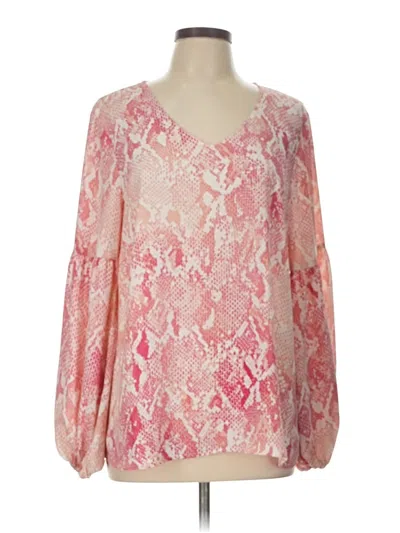 Pre-owned Cabi Long Sleeve Blouse In Pink
