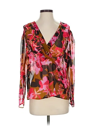 Pre-owned Cabi Long Sleeve Blouse In Pink