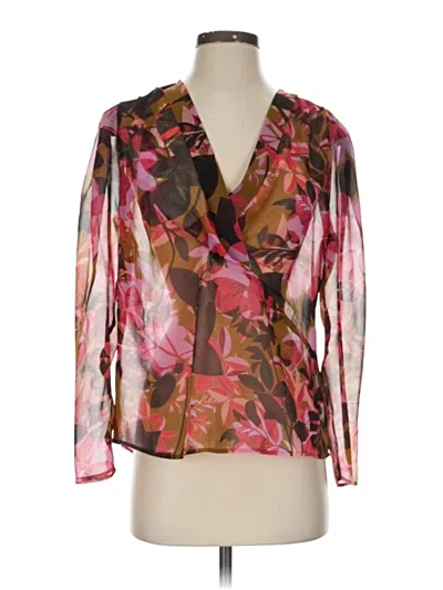 Pre-owned Cabi Long Sleeve Blouse In Pink