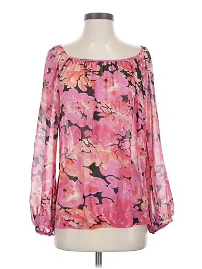 Pre-owned Cabi Long Sleeve Blouse In Pink