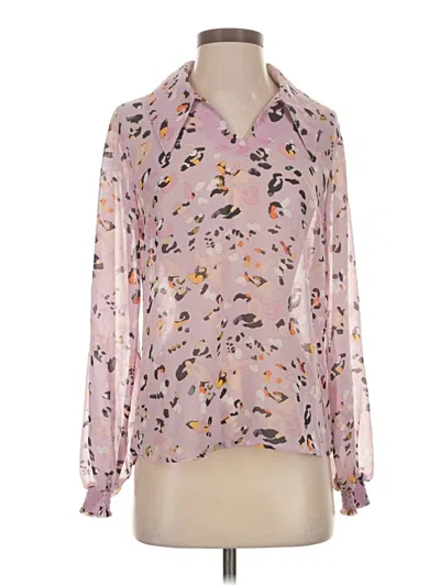 Pre-owned Cabi Long Sleeve Blouse In Pink