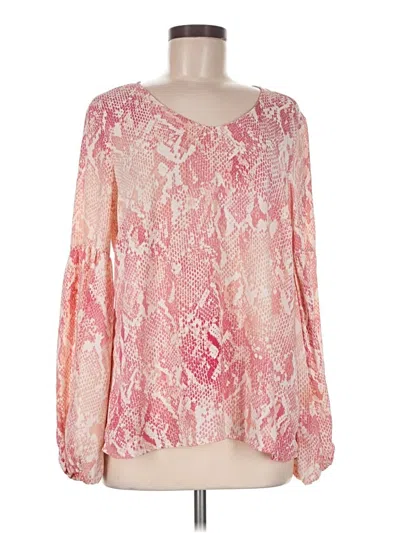 Pre-owned Cabi Long Sleeve Blouse In Pink