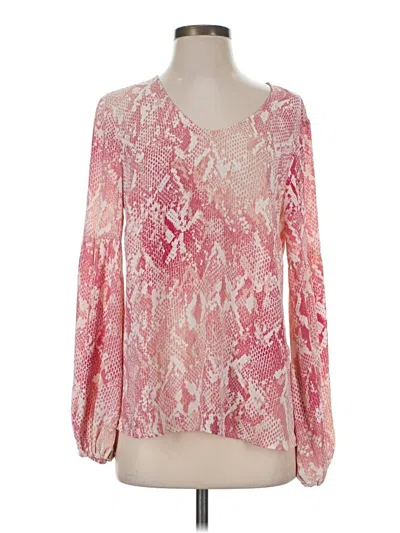 Pre-owned Cabi Long Sleeve Blouse In Pink