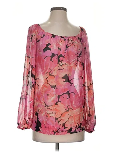 Pre-owned Cabi Long Sleeve Blouse In Pink