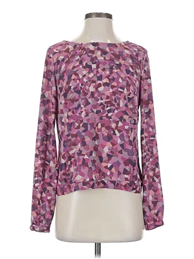 Pre-owned Cabi Long Sleeve Blouse In Purple