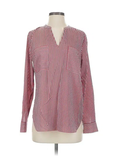 Pre-owned Cabi Long Sleeve Blouse In Red