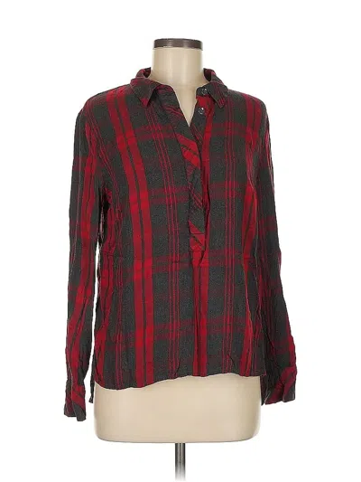 Pre-owned Cabi Long Sleeve Blouse In Red