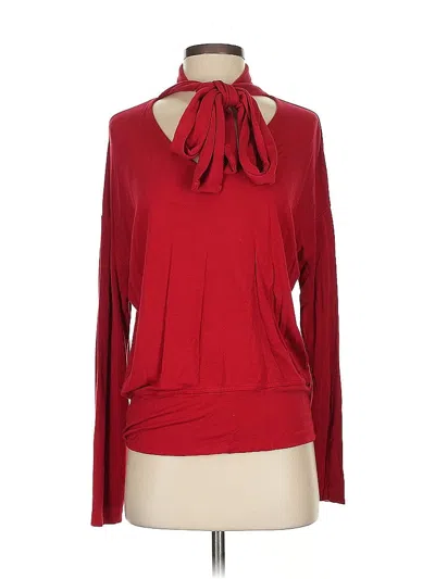 Pre-owned Cabi Long Sleeve Blouse In Red