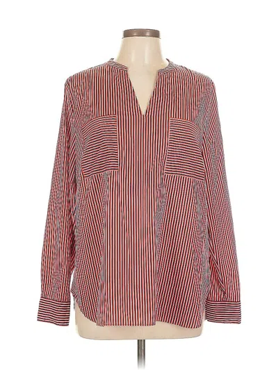 Pre-owned Cabi Long Sleeve Blouse In Red