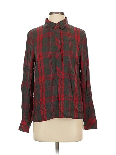 Pre-owned Cabi Long Sleeve Blouse In Red