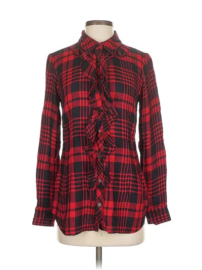 Pre-owned Cabi Long Sleeve Blouse In Red