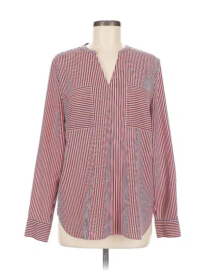 Pre-owned Cabi Long Sleeve Blouse In Red