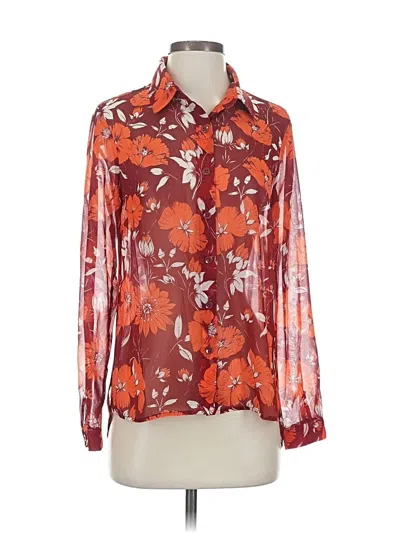 Pre-owned Cabi Long Sleeve Blouse In Red