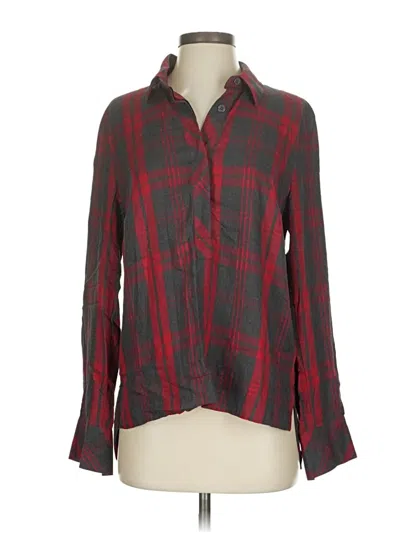 Pre-owned Cabi Long Sleeve Blouse In Red