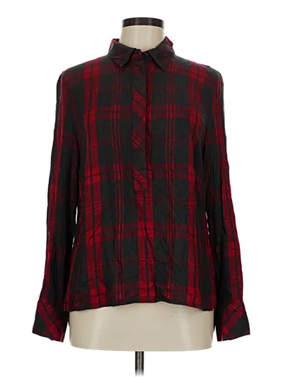 Pre-owned Cabi Long Sleeve Blouse In Red