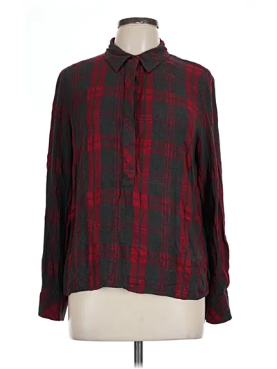 Pre-owned Cabi Long Sleeve Blouse In Red