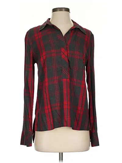 Pre-owned Cabi Long Sleeve Blouse In Red