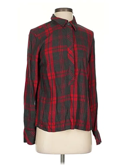 Pre-owned Cabi Long Sleeve Blouse In Red
