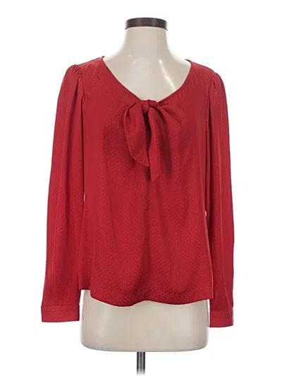 Pre-owned Cabi Long Sleeve Blouse In Red