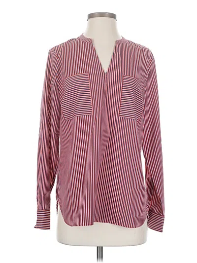 Pre-owned Cabi Long Sleeve Blouse In Red