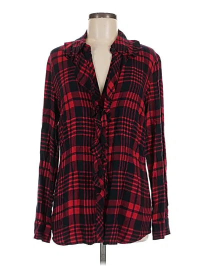Pre-owned Cabi Long Sleeve Blouse In Red