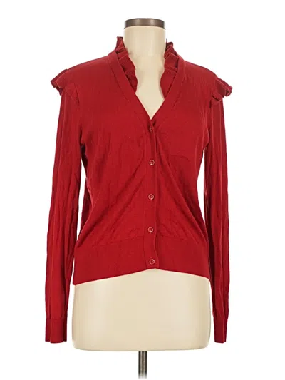 Pre-owned Cabi Long Sleeve Blouse In Red