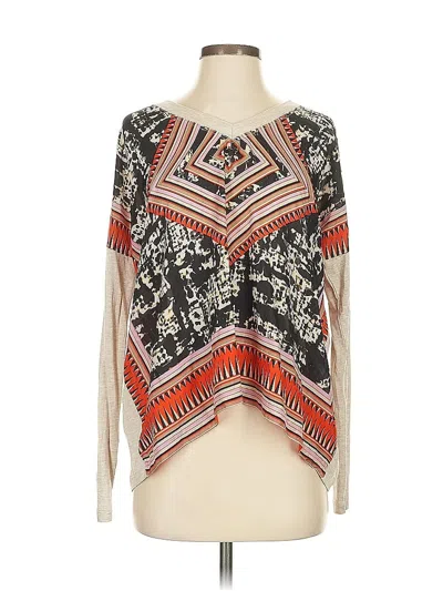 Pre-owned Cabi Long Sleeve Blouse In White