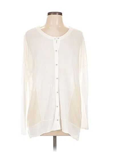 Pre-owned Cabi Long Sleeve Blouse In White