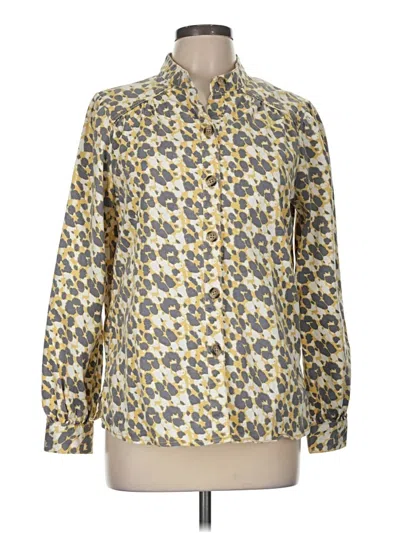 Pre-owned Cabi Long Sleeve Blouse In Yellow