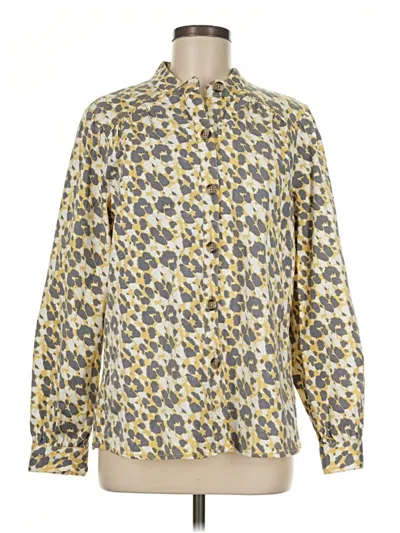 Pre-owned Cabi Long Sleeve Blouse In Yellow