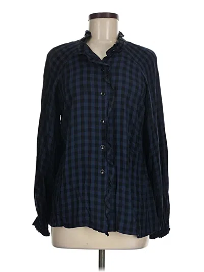 Pre-owned Cabi Long Sleeve Button Down Shirt In Blue