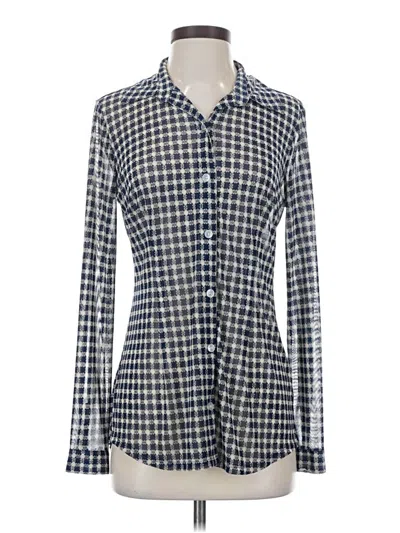 Pre-owned Cabi Long Sleeve Button Down Shirt In Blue