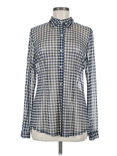 Pre-owned Cabi Long Sleeve Button Down Shirt In Blue