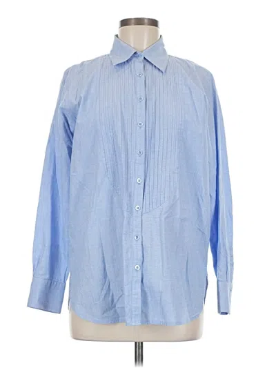 Pre-owned Cabi Long Sleeve Button Down Shirt In Blue