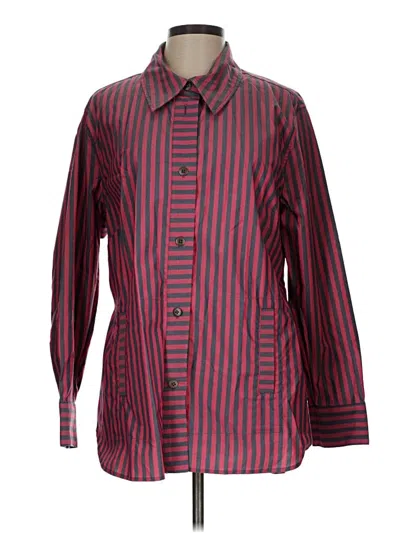 Pre-owned Cabi Long Sleeve Button Down Shirt In Burgundy