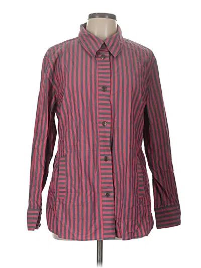 Pre-owned Cabi Long Sleeve Button Down Shirt In Burgundy