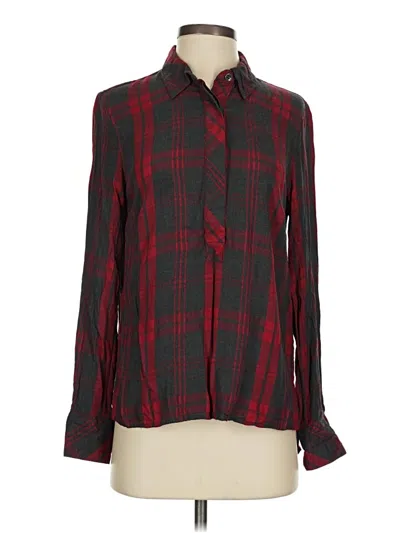 Pre-owned Cabi Long Sleeve Button Down Shirt In Burgundy
