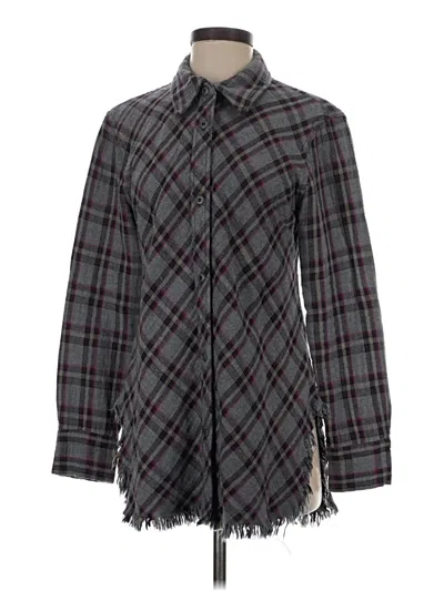 Pre-owned Cabi Long Sleeve Button Down Shirt In Gray