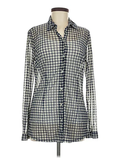 Pre-owned Cabi Long Sleeve Button Down Shirt In Gray
