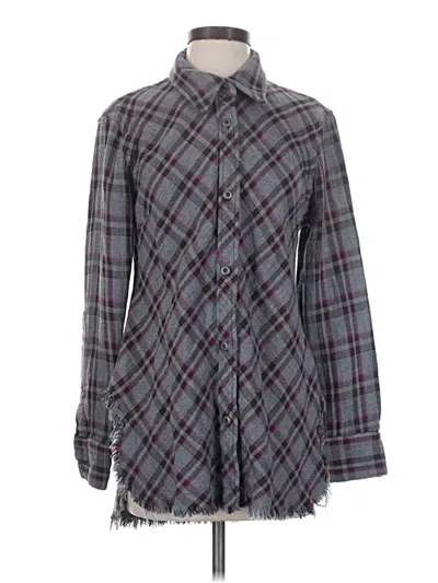 Pre-owned Cabi Long Sleeve Button Down Shirt In Gray