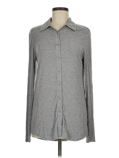 Pre-owned Cabi Long Sleeve Button Down Shirt In Gray
