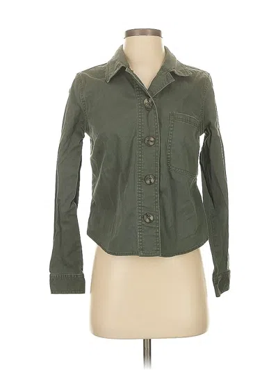 Pre-owned Cabi Long Sleeve Button Down Shirt In Green