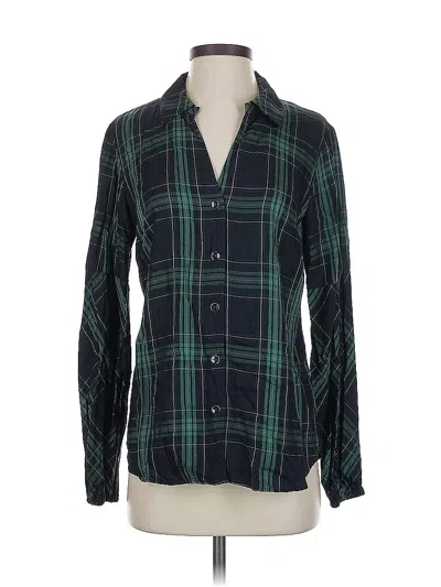 Pre-owned Cabi Long Sleeve Button Down Shirt In Green