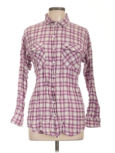 Pre-owned Cabi Long Sleeve Button Down Shirt In Purple