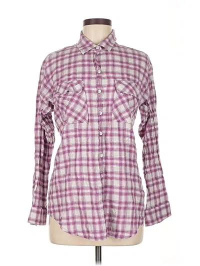 Pre-owned Cabi Long Sleeve Button Down Shirt In Purple