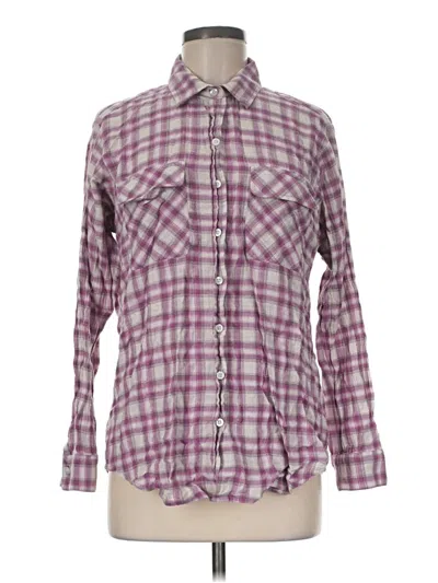 Pre-owned Cabi Long Sleeve Button Down Shirt In Purple