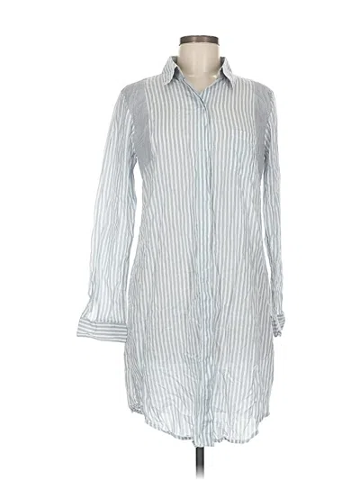 Pre-owned Cabi Long Sleeve Button Down Shirt In Silver