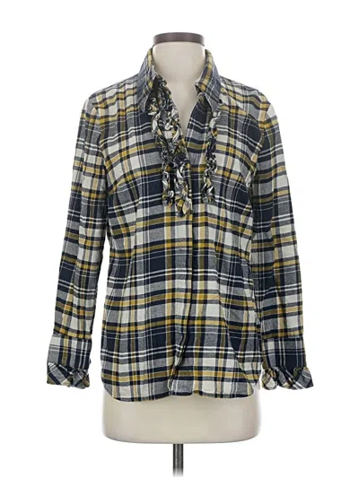 Pre-owned Cabi Long Sleeve Button Down Shirt In Yellow