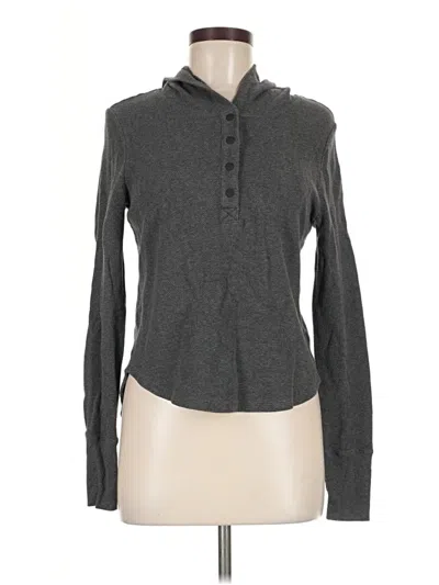 Pre-owned Cabi Long Sleeve Henley Shirt In Gray