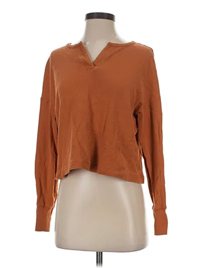 Pre-owned Cabi Long Sleeve Polo Shirt In Brown